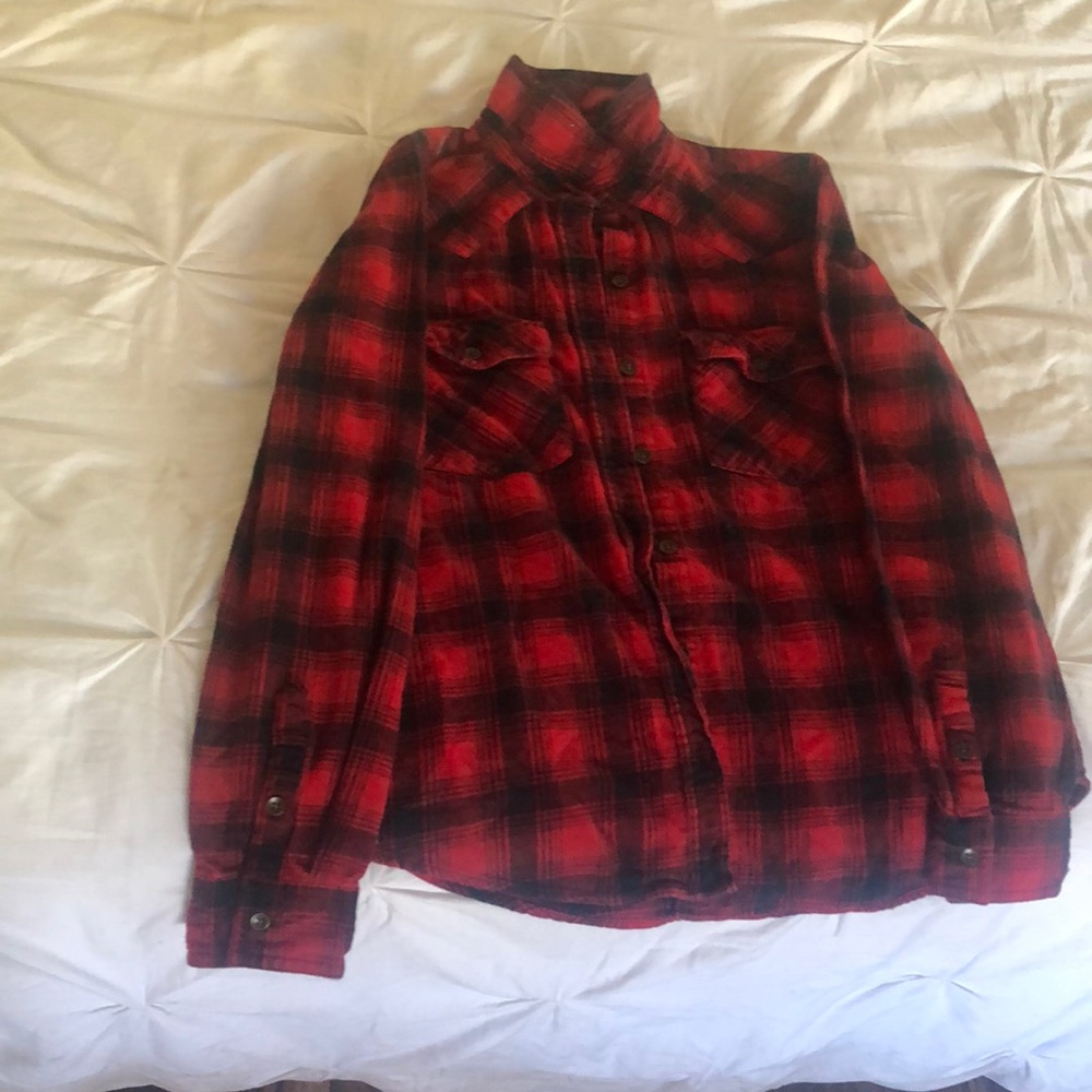 Red and black plaid flannel